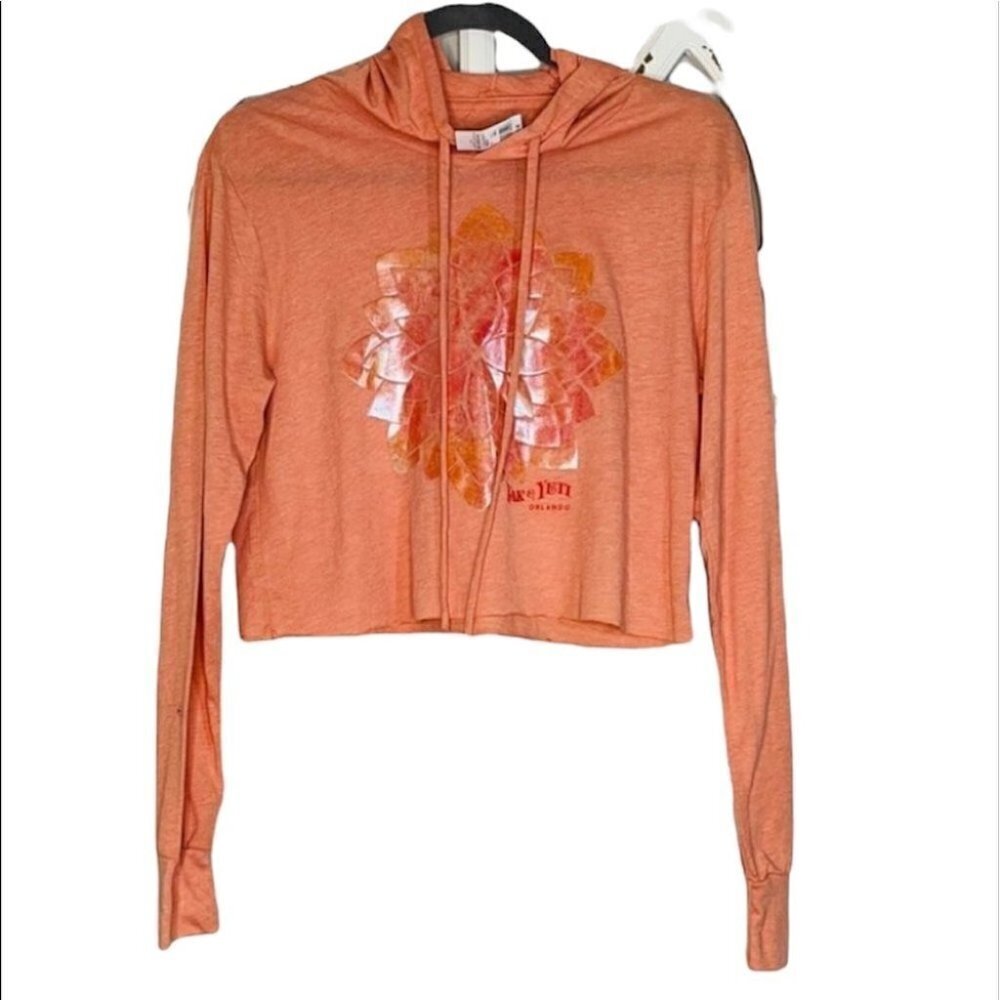 Disney Yak & Yeti Pearl Flower Hooded Crop Top S